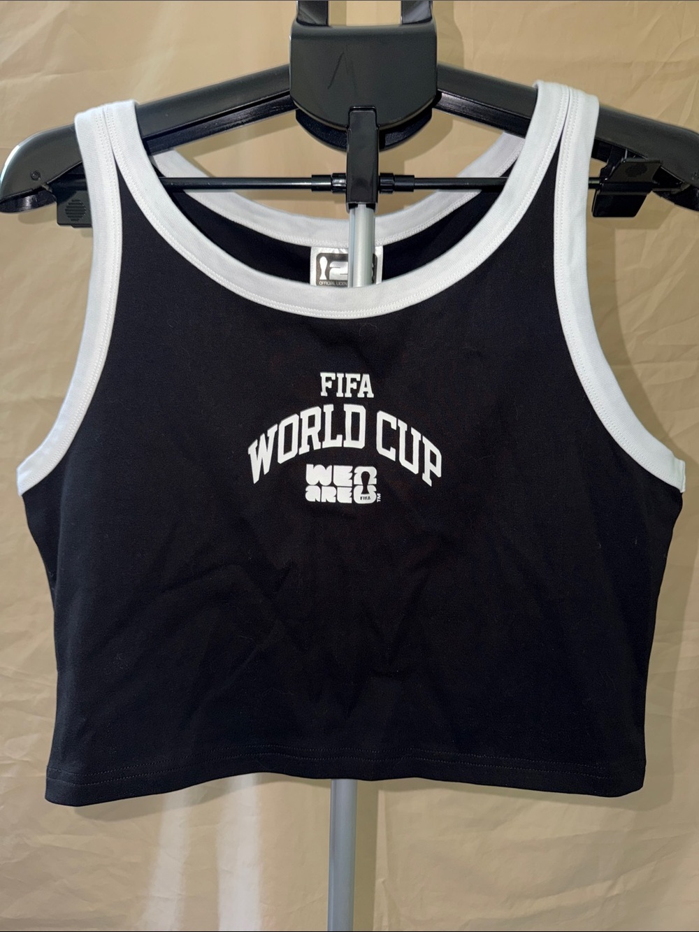 FIFA World Cup Black Tank Crop Top - Women's Sleeveless Tank